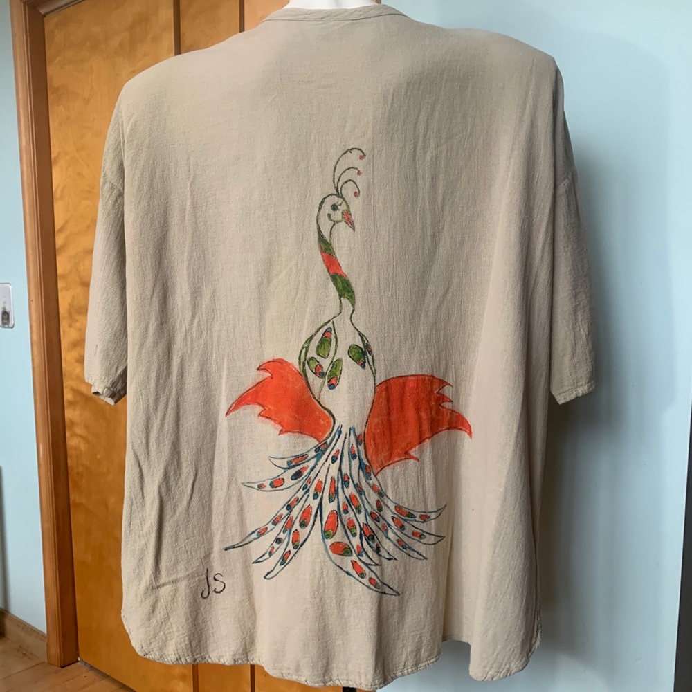 Jacket. Hand-painted, one-of-a-kind Oh My Gauze!